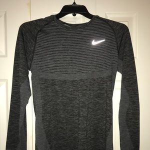 Nike Long Sleeve Dark Gray/Black Shirt